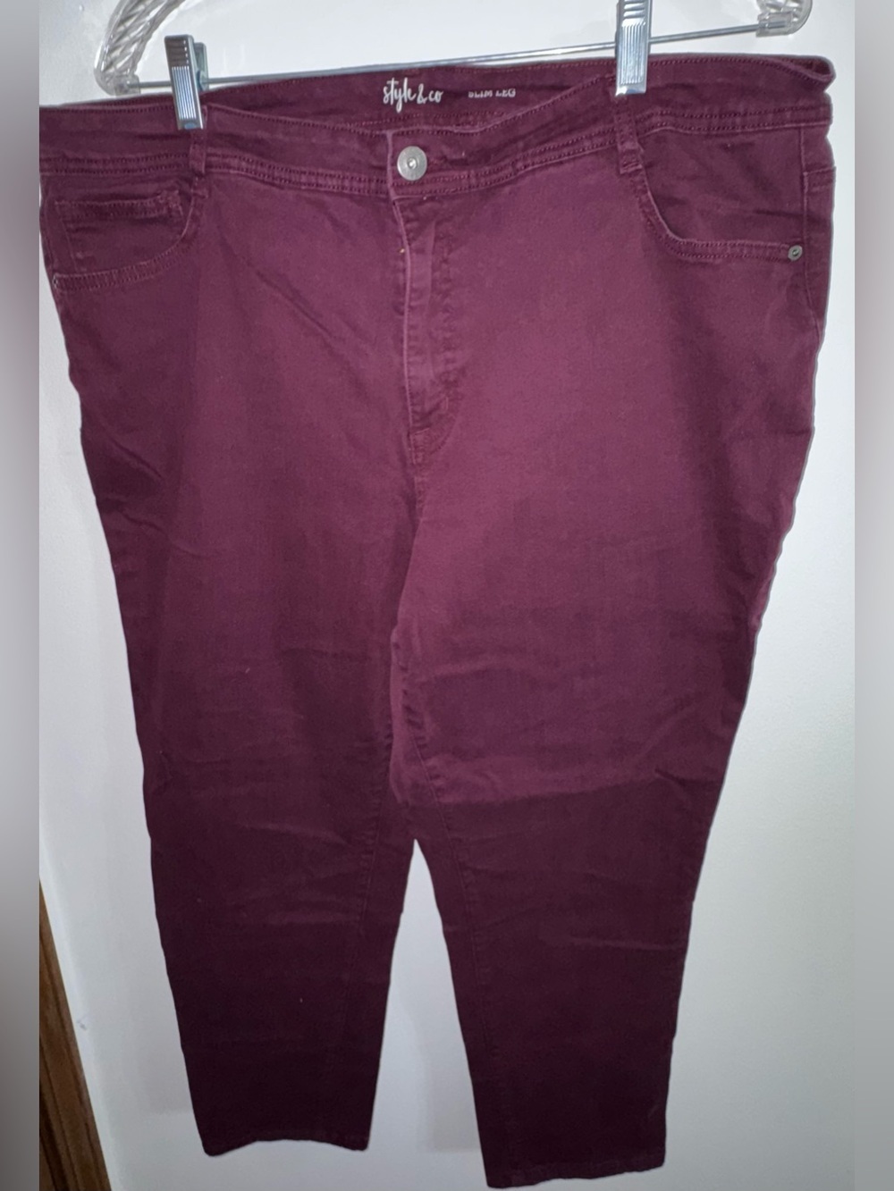 Style and Co Burgundy Skinny Jeans